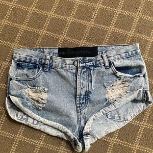 Never before work one teaspoon Jean shorts